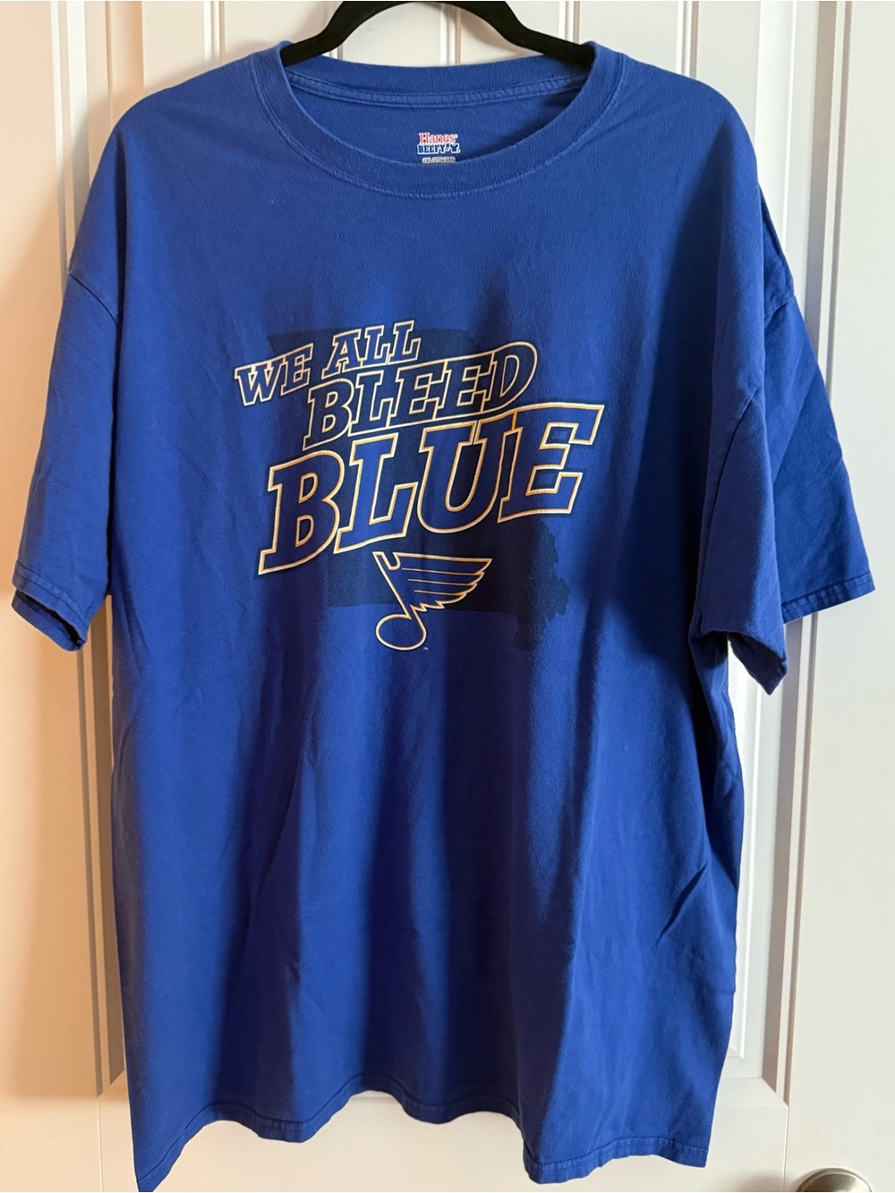Hanes Men's Royal Blue 'We All Bleed Blue' Graphic Tee
